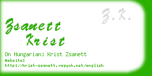 zsanett krist business card